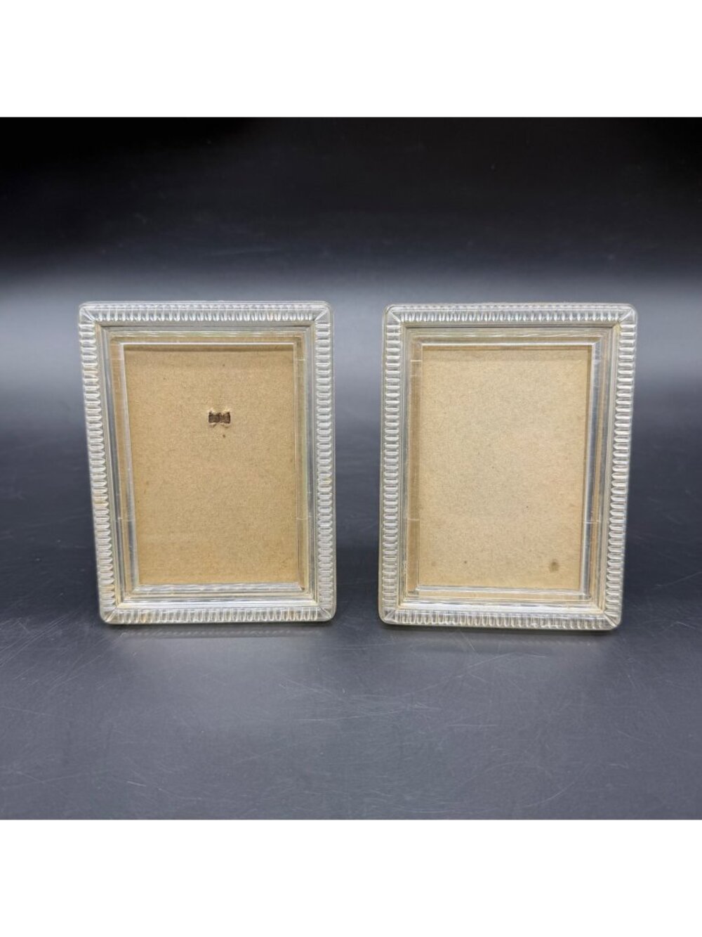 Vintage Photo Frames Clear Acrylic Picture Holders Mid Century Nu-Dell USA